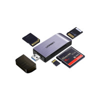 Картридер UGREEN CM180 (50541); (TF/SD/MS/CF) USB 3.0; Black