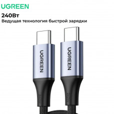 Кабель Type-C to Type-C Ugreen US535 (15311) USB-C to USB-C 240W 1m Space Gray