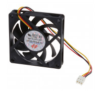 Вентилятор для корпуса; CJY; 3 pin, 70x70x15, 12V; 0.20A, Black