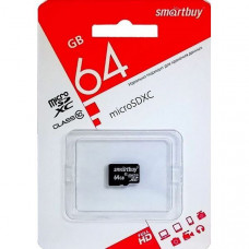 Карта памяти micro SDXC 64b Smartbuy Class 10