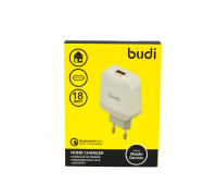  Сетевое зарядное устройство 1xUSB; 18W; Quick Charge; Budi (M8J940QE)