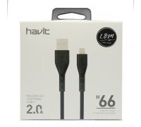Кабель USB 2.0 to iPhone; 1.0m., Havit (H66)