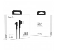 Кабель USB 2.0 to Type-C; 1.0m., угловой; Havit (H682)