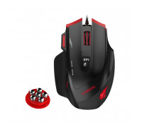 Мышь проводная Havit HV-MS1005; USB; Black&Red
