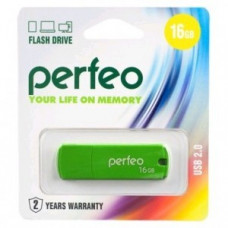 Flash-память Perfeo 16Gb; USB 2.0; Green (PF-C05G016)