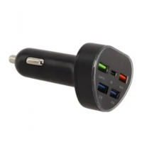 Зарядное устройство от прикуривателя автомобиля MDM; 4 х USB; 1хType-C