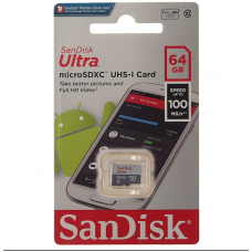 Карта памяти micro SDXC 64Gb SanDisk Ultra (SDSQUNR-064G-GN3MN)