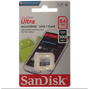 Карта памяти micro SDXC 64Gb SanDisk Ultra (SDSQUNR-064G-GN3MN)