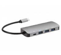 USB разветвители (HUB) HUB USB 3.0; 3 порта; TypeC (металл)