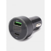 Зарядное устройство от прикуривателя автомобиля MDM; 1 х USB; 1хType-C