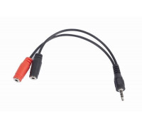  Переходник 3.5 mm jack - 3.5 mm jack x2 (CCA-417)