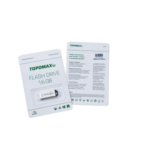 Flash-память TOPOMAX TG116 16Gb; USB 2.0; Silver (метал)