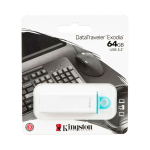 Flash-память Kingston DataTraveler Exodia  (KC-U2G64-5R) 64GB USB 3.2 Gen 1 White