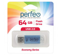 Flash-память Perfeo 32Gb; USB 2.0; Blue (PF-E01N032ES)