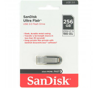 Flash-память SanDisk Ultra Flair (SDCZ73-256G-G46); 256Gb; USB 3.0; Steel&Black