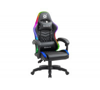 Игровое кресло DEFENDER CORE Black RGB подсветка 