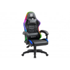 Игровое кресло DEFENDER CORE Black RGB подсветка 