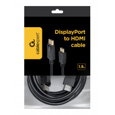 Кабель Display Port to HDMI 1.8m Gembird (CC-DP-HDMI-6) 