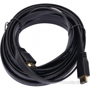 Кабель HDMI to HDMI; 1.4; 10m; плоский