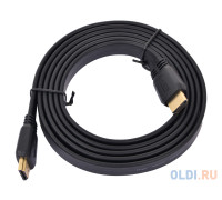 Кабель HDMI to HDMI; V1.4; 1.2m; (плоский)