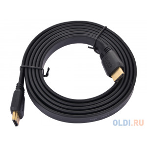Кабель HDMI to HDMI; V1.4; 1.2m; (плоский)