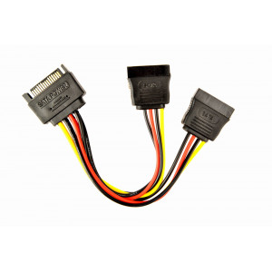 Переходник питания SATA; (SATA-2xSATA); 015m Cablexpert (CC-SATAM2F-01)