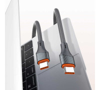 Кабель Type-C to Type-C; 2.0M;  LDNIO LC632C 100W; Grey