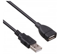 Кабель USB 2.0; AM-AF (соединительный); 1.2 м; Black