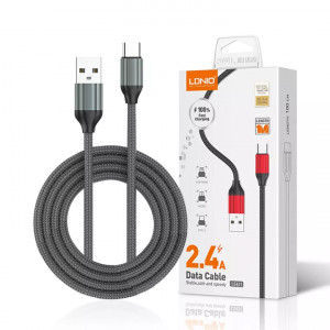 Кабель USB 2.0 to Type-C; 1.0m., 2.4A LDNIO (LS431)