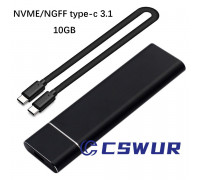 Карман для SSD M2 NVMe CSWUR /NGFF TYPE-C USB 3.1 (USB-C to USB-A)