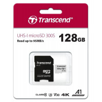 Карта памяти microSDXC 128GB Transcend UHS-I U3 + SD-Adapter (TS128GUSD300S-A)