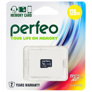 Карта памяти micro SDXC 128Gb Perfeo UHS-I; Class 10