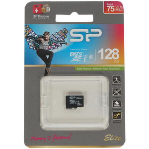 Карта памяти micro SDXC 128Gb SiliconPower Elite (SP128GBSTXBU1V10); Class 10; No adapter