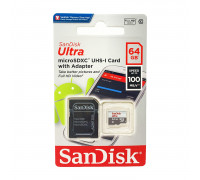 Карта памяти micro SDXC 64GB SanDisk (SDSQUNR-064G-GN3MN)