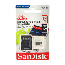 Карта памяти micro SDXC 64GB SanDisk (SDSQUNR-064G-GN3MN)
