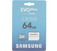 Карта памяти micro SDXC 64Gb Samsung; Class 10; EVO Plus UHS-I U1; With SD-adapter (MB-MC64KA/APC)