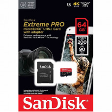 Карта памяти micro SDXC 64Gb SanDisk Extreme Pro (SDSQXCU-064G-GN6MA)