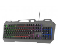 Клавиатура проводная Gembird KB-G710M; USB; Gray