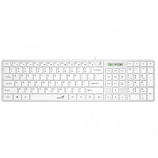 Клавиатура проводная Genius SlimStar 126; USB; White