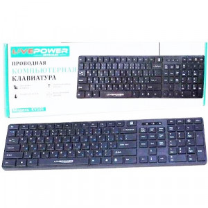 Клавиатура проводная LivePower KV101; USB; Black