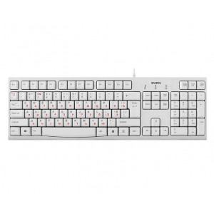 Клавиатура проводная SVEN KB-S300 (SV-016647); USB; White