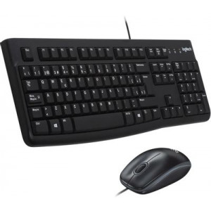 Клавиатура+мышь проводная Logitech MK120; USB; Black