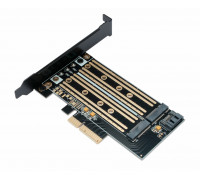 Контроллер Адаптер PCI-E 3.0x4 для накопителей формата SSD M.2 Ugreen CM302 (70504)