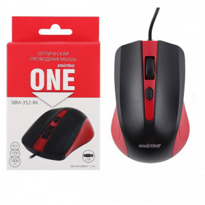 Мышь проводная Smartbuy ONE SBM-352-RK; USB; Black&Red 