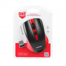 Мышь беспроводная Smartbuy ONE SBM-352AG-RK; Wireless; USB; Black&Red