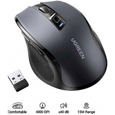 Мышь беспроводная Ugreen MU006 (15063); USB; Black (бесшумная)