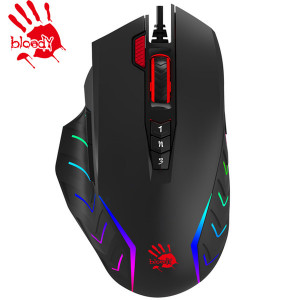Мышь проводная A4Tech Bloody 2-Fire J95s; USB; 8000 dpi; RGB-подсветка; Black (Satellite)