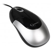 Мышь проводная Gembird MUSOPTI2; USB; Black&Silver