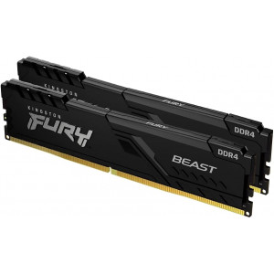 Оперативная память DDR4 32Gb (2х16Gb) PC4-25600Mb/s (3200MHz); Kingston Fury Beast Black  (KF432C16BB1K2/32)