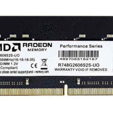 Оперативная память DDR4 SDRAM SODIMM 8Gb PC4-19200 (2666); AMD Radeon R7 Performance Series R748G2606S2S-UO